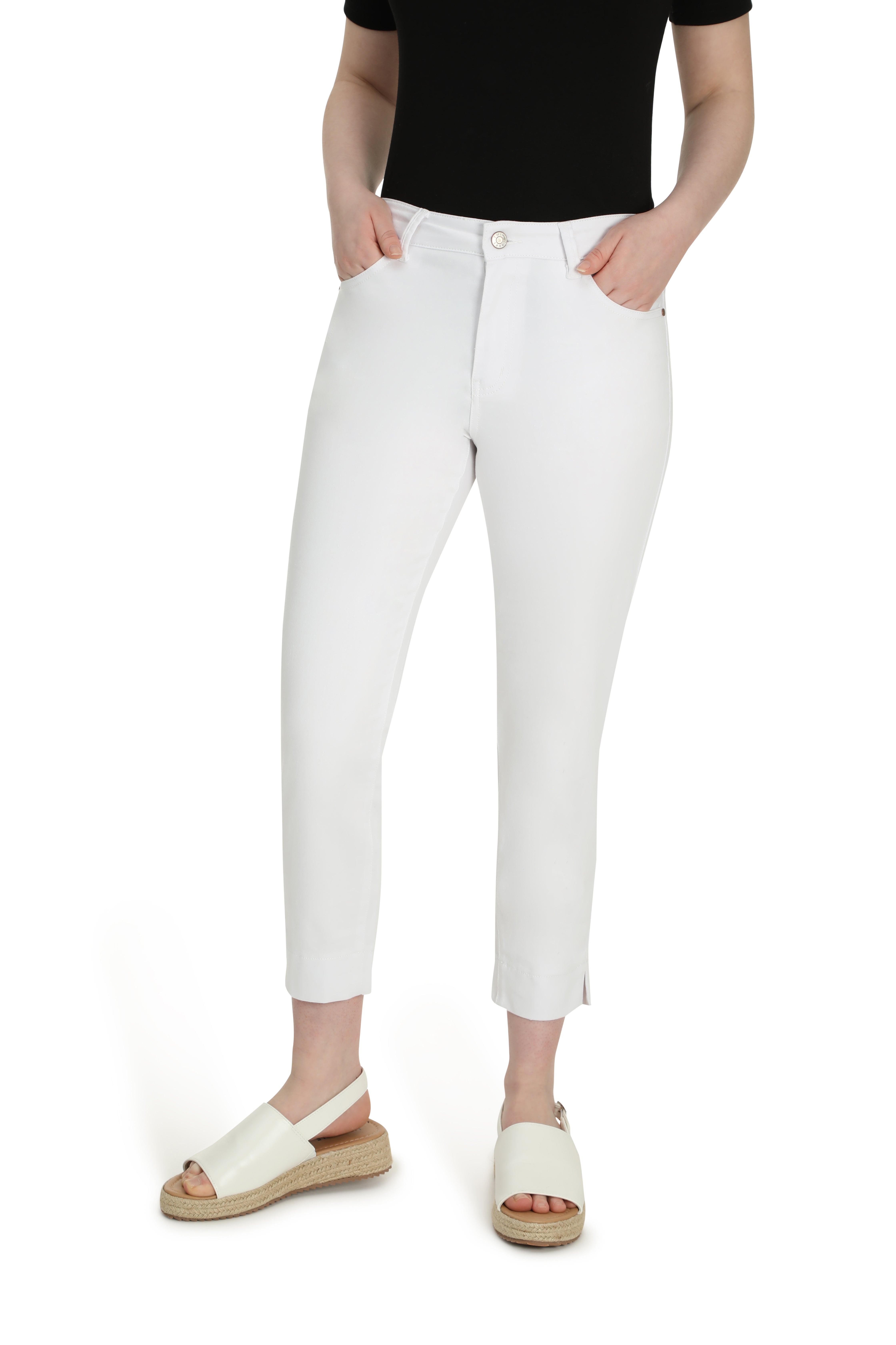Luxe Denim Capri Jean in White