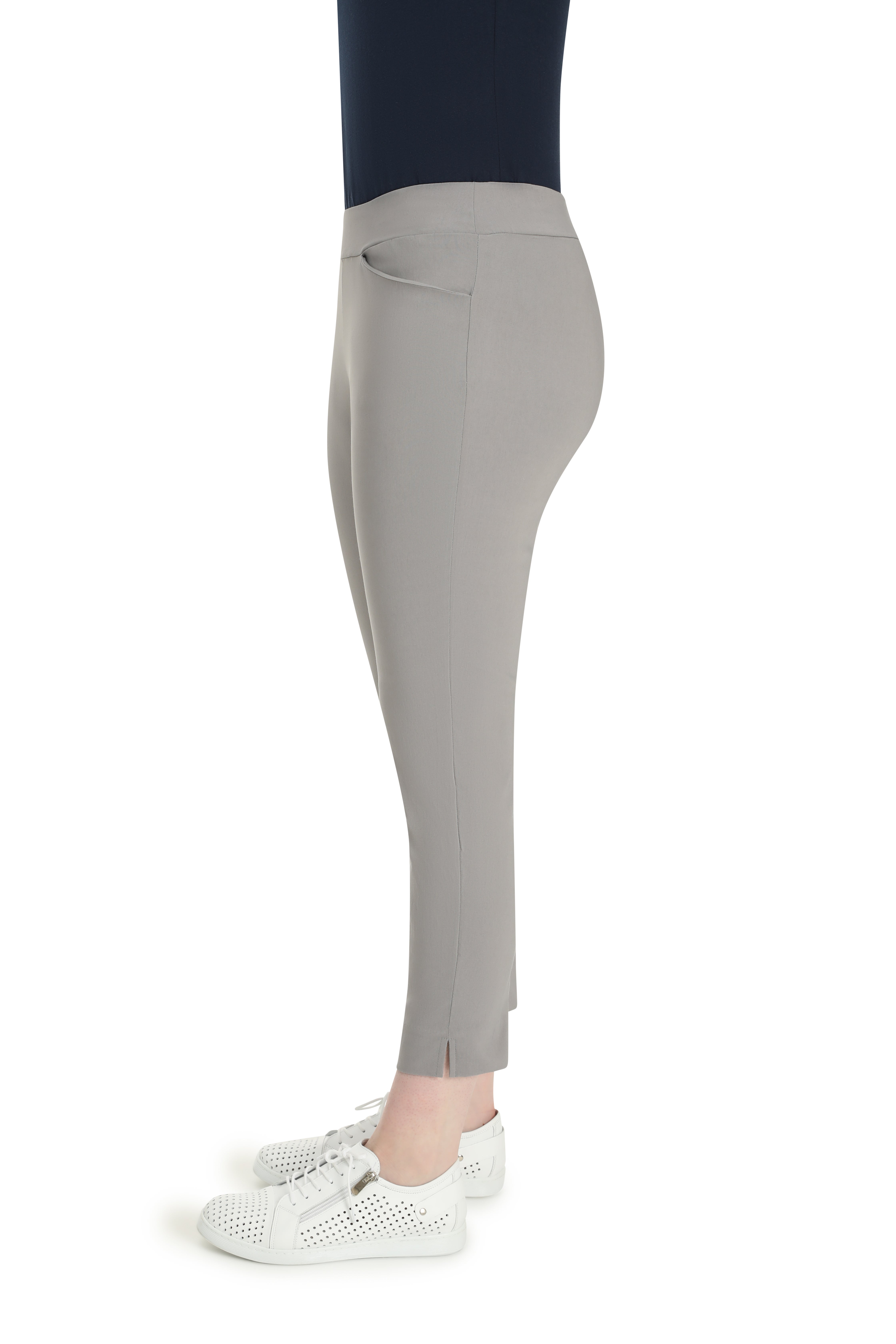 Platinum Bengaline Capri in Silver