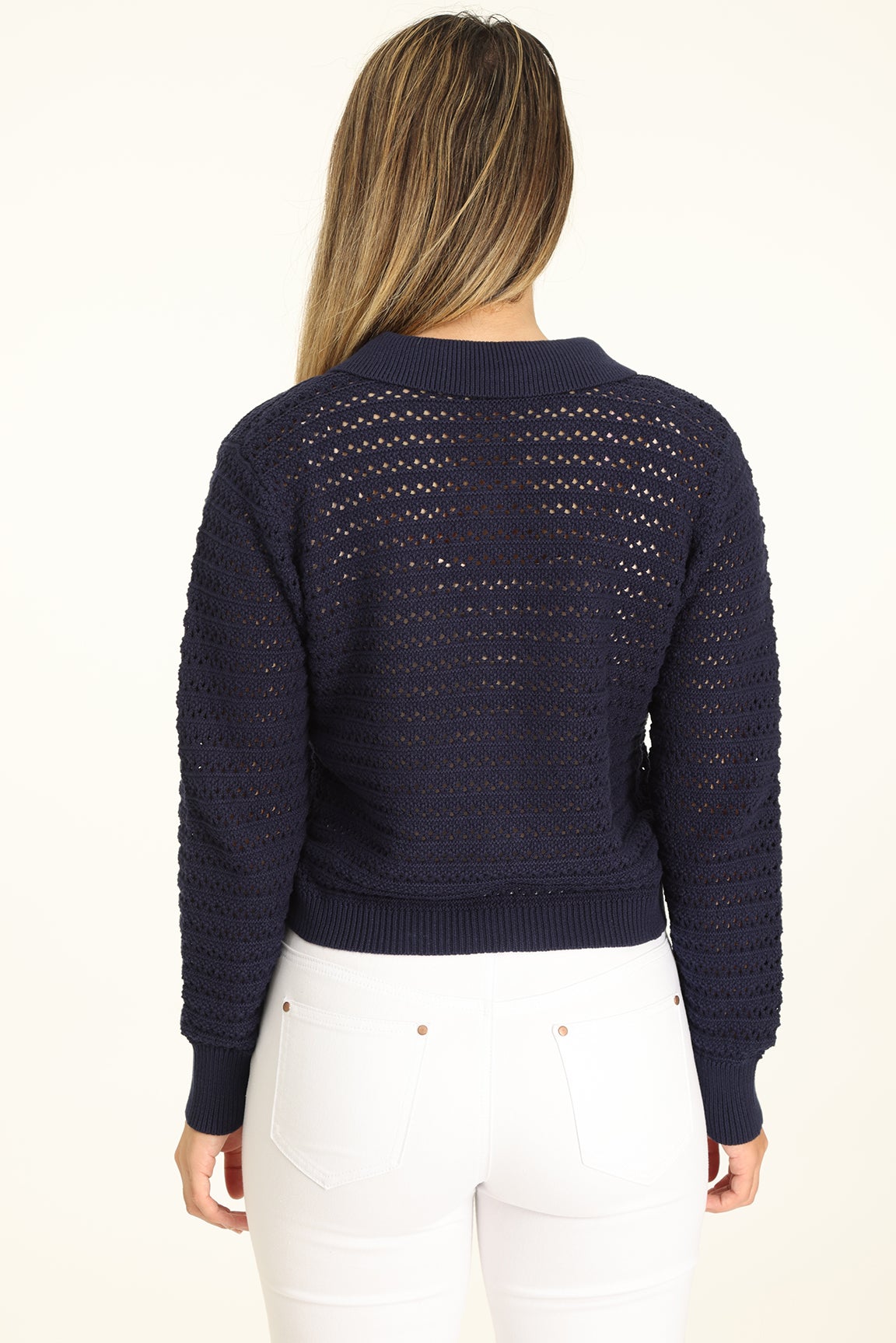 Navy hot sale grey knitwear