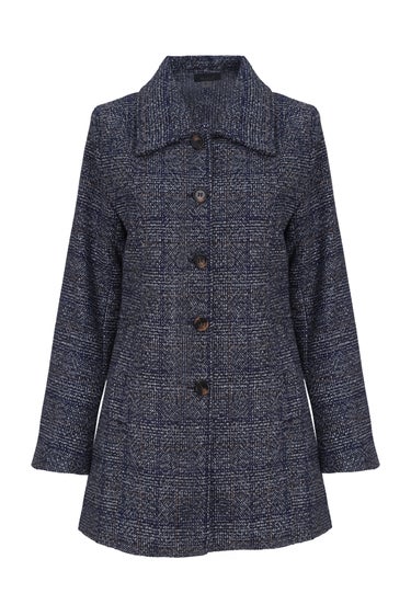 Woven Boucle Jacket in Blue