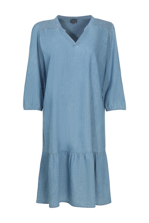 Chambray Dress in Blue | Caroline Eve