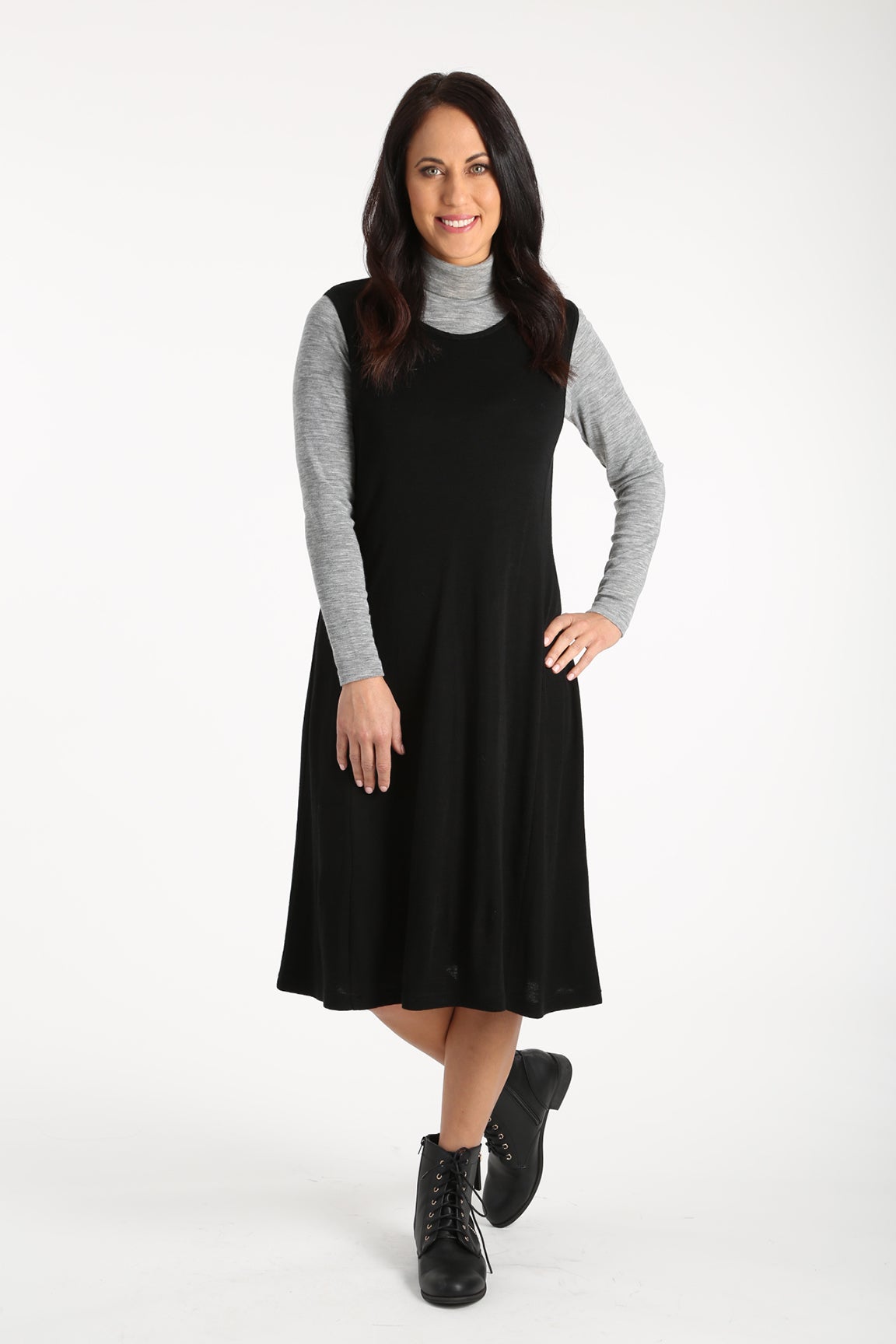 Dress up a outlet plain black dress