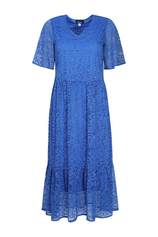 Lace Dress in Blue | Caroline Eve