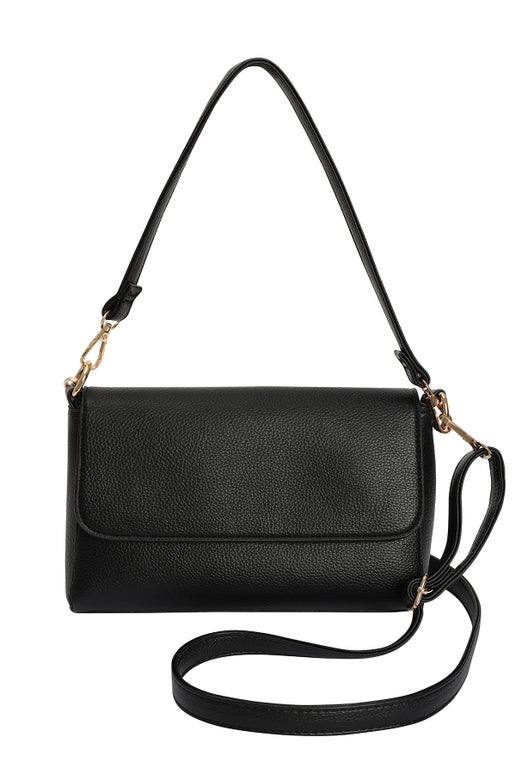 Cross Body Style Handbag in Black | Caroline Eve