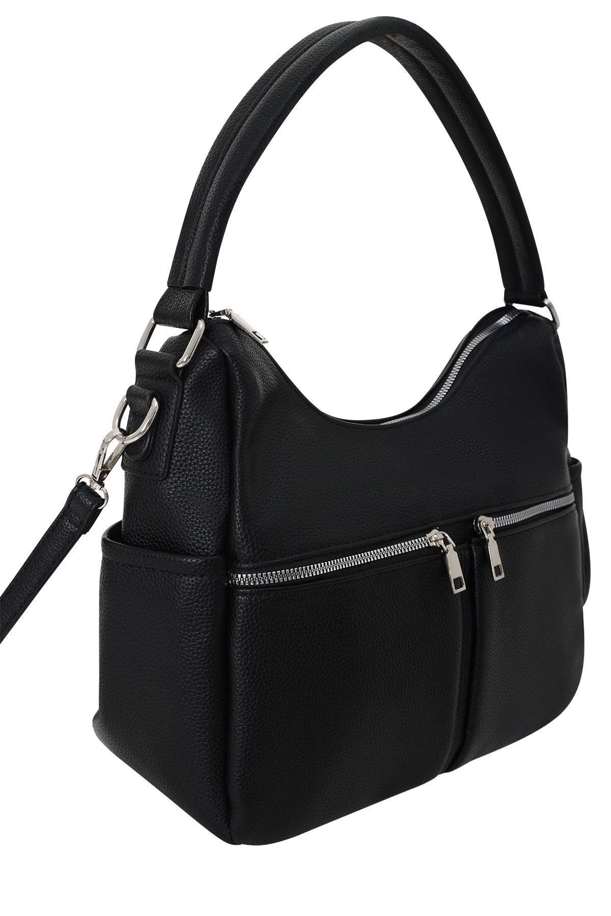 Classic Large Shoulder Bag in Black Caroline Eve