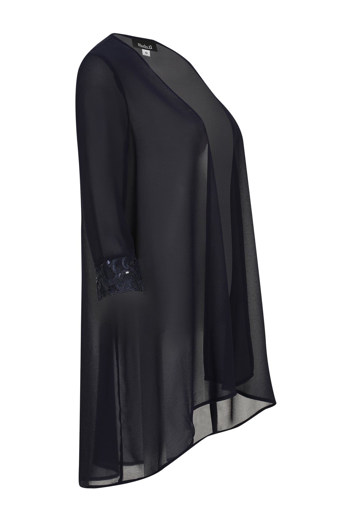 Sheer black evening outlet jacket