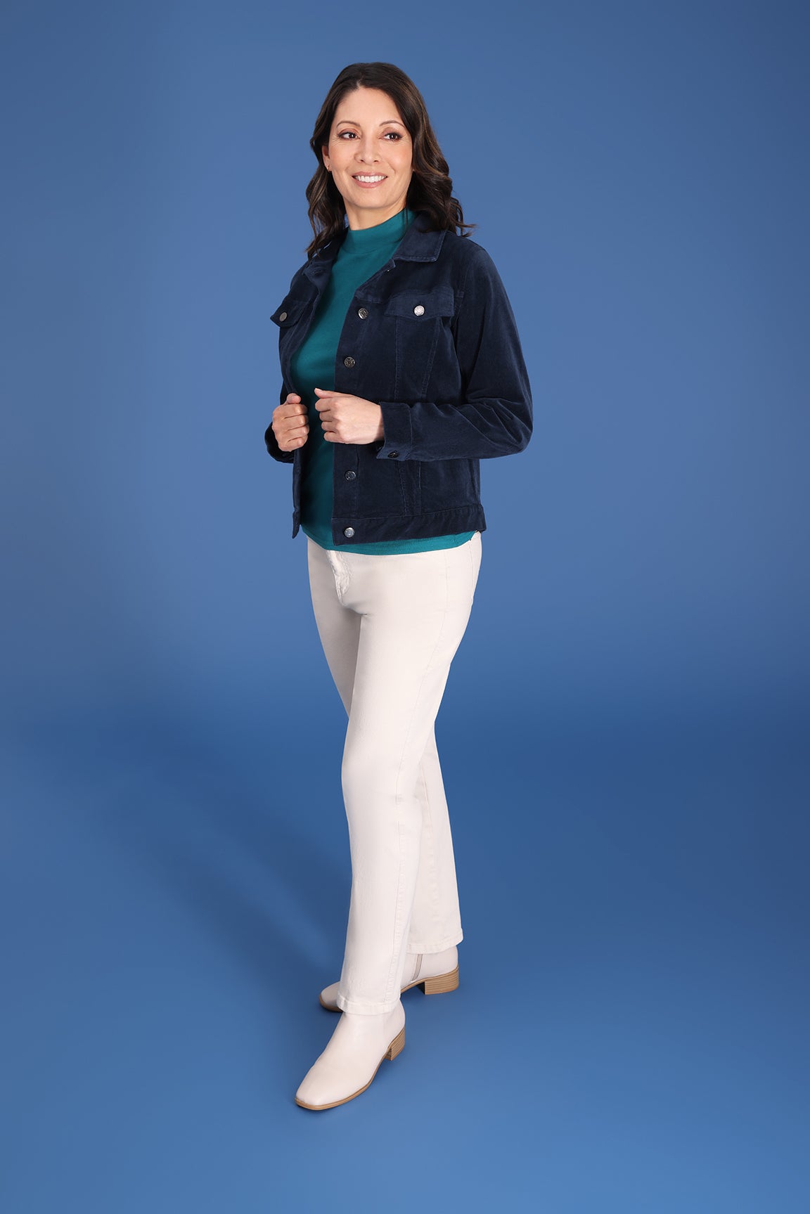 Stretch Cord Jacket in Blue