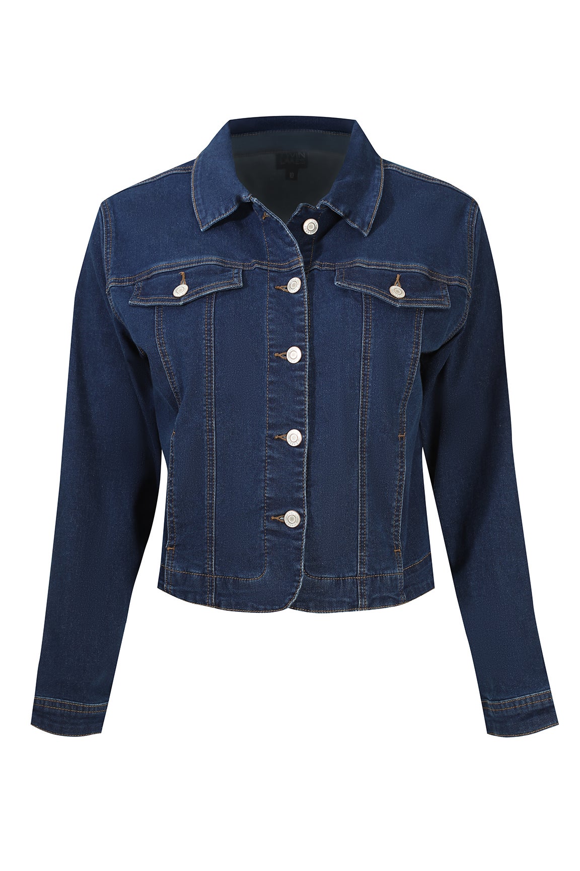 Women's dark blue hot sale denim jacket