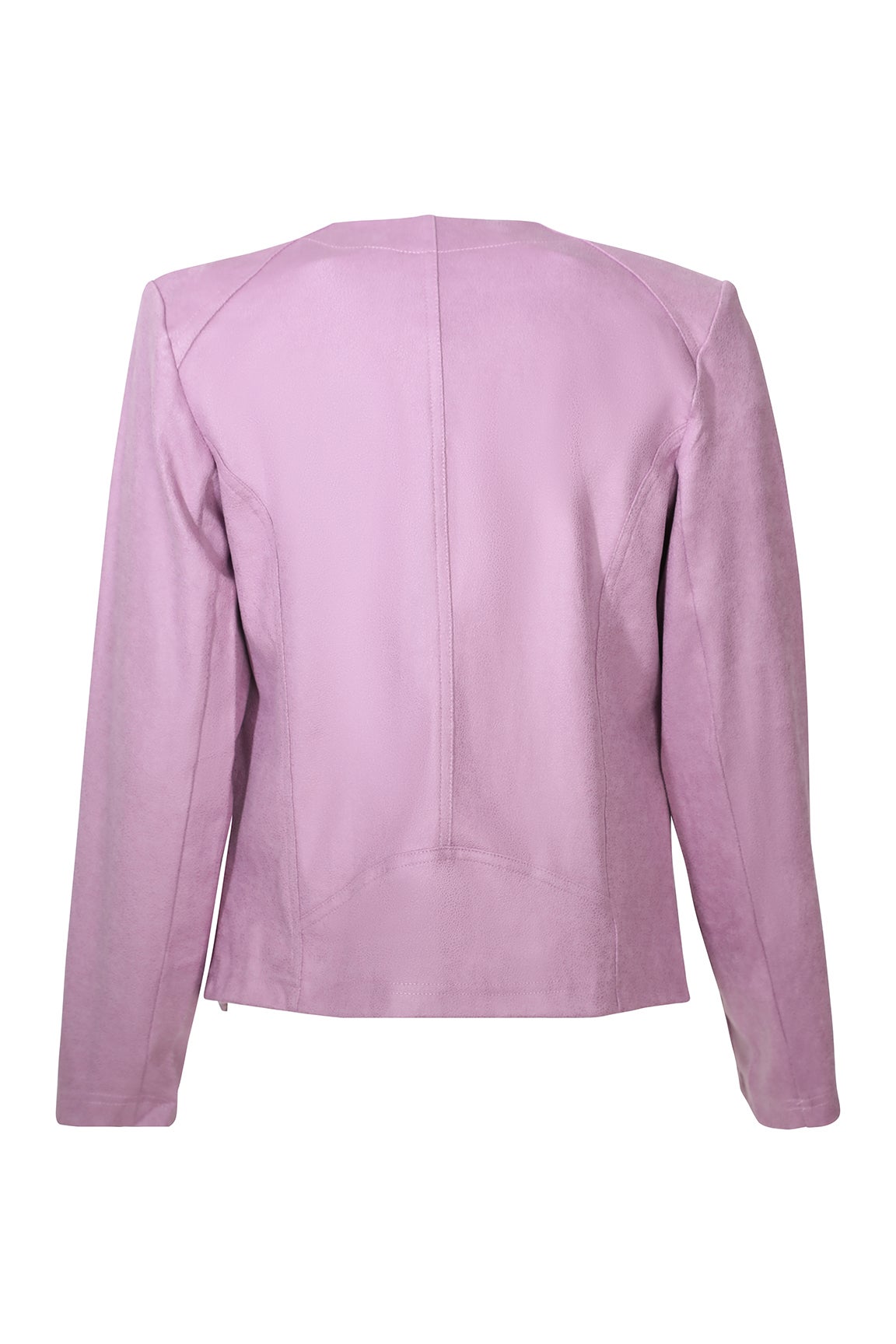 Pu Leather Look Jacket in Purple