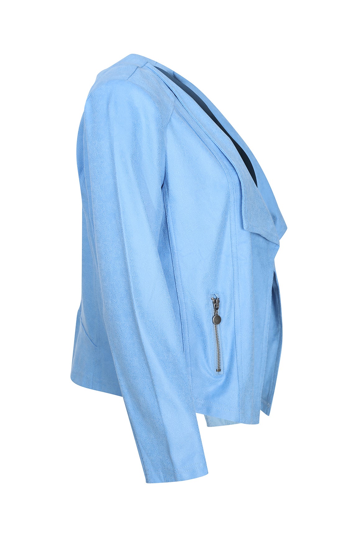 Brushed Fleece Jacket in Blue