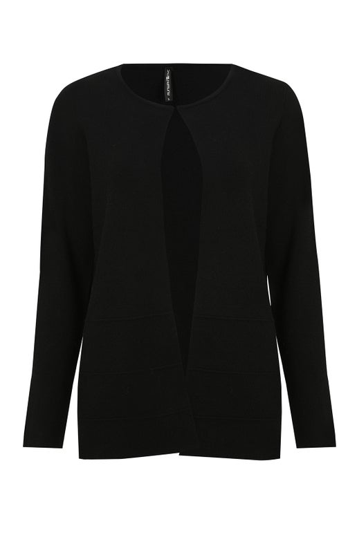 Soft Fashion Knit Jacket in Black | Caroline Eve