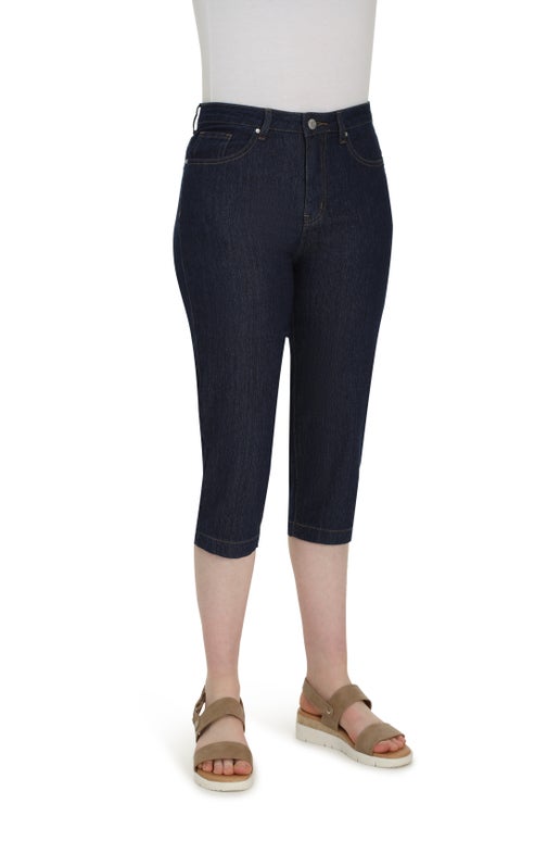 Signify Denim Mid Calf Jean in Blue | Caroline Eve