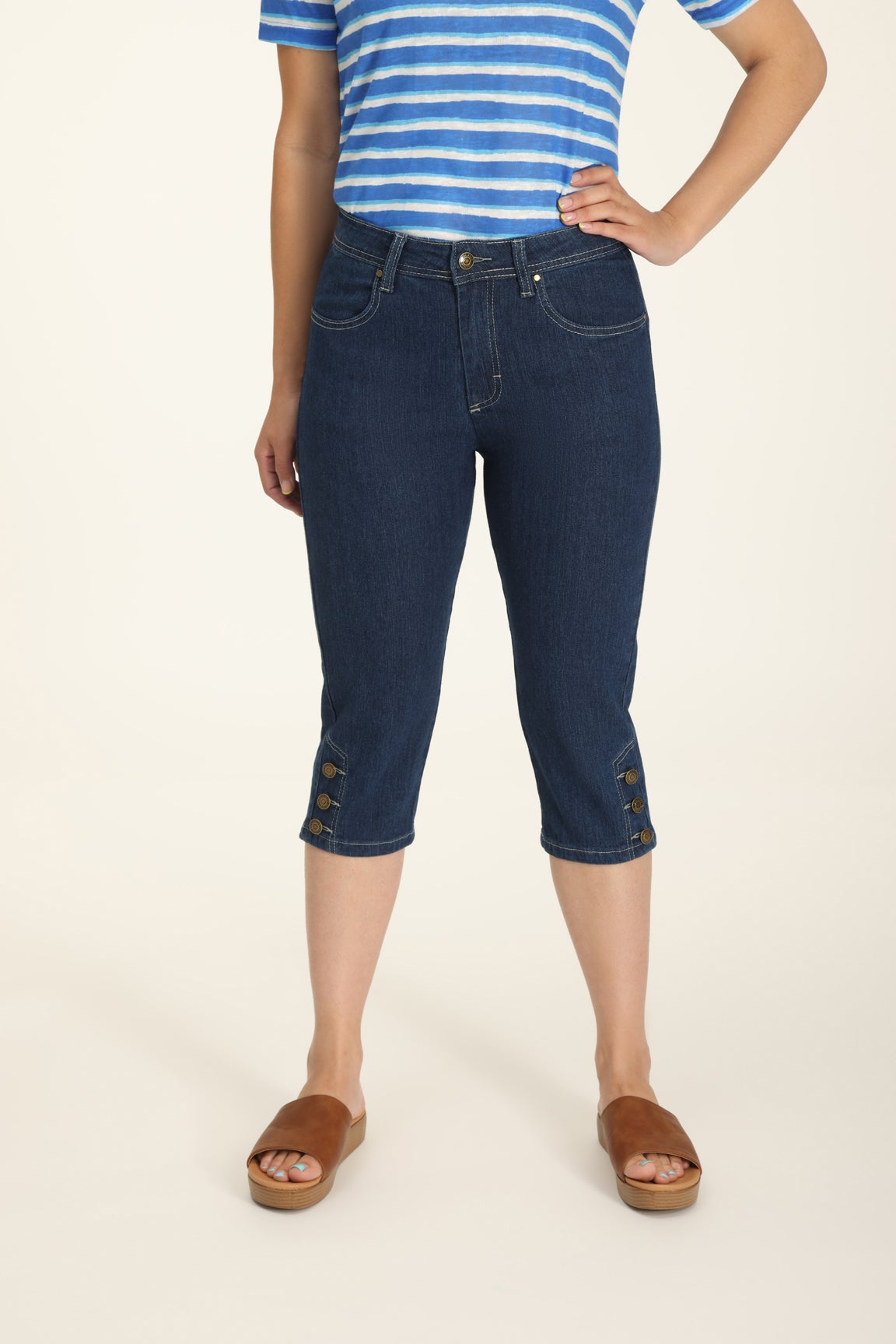 Signify Denim Mid Calf Jean in Blue