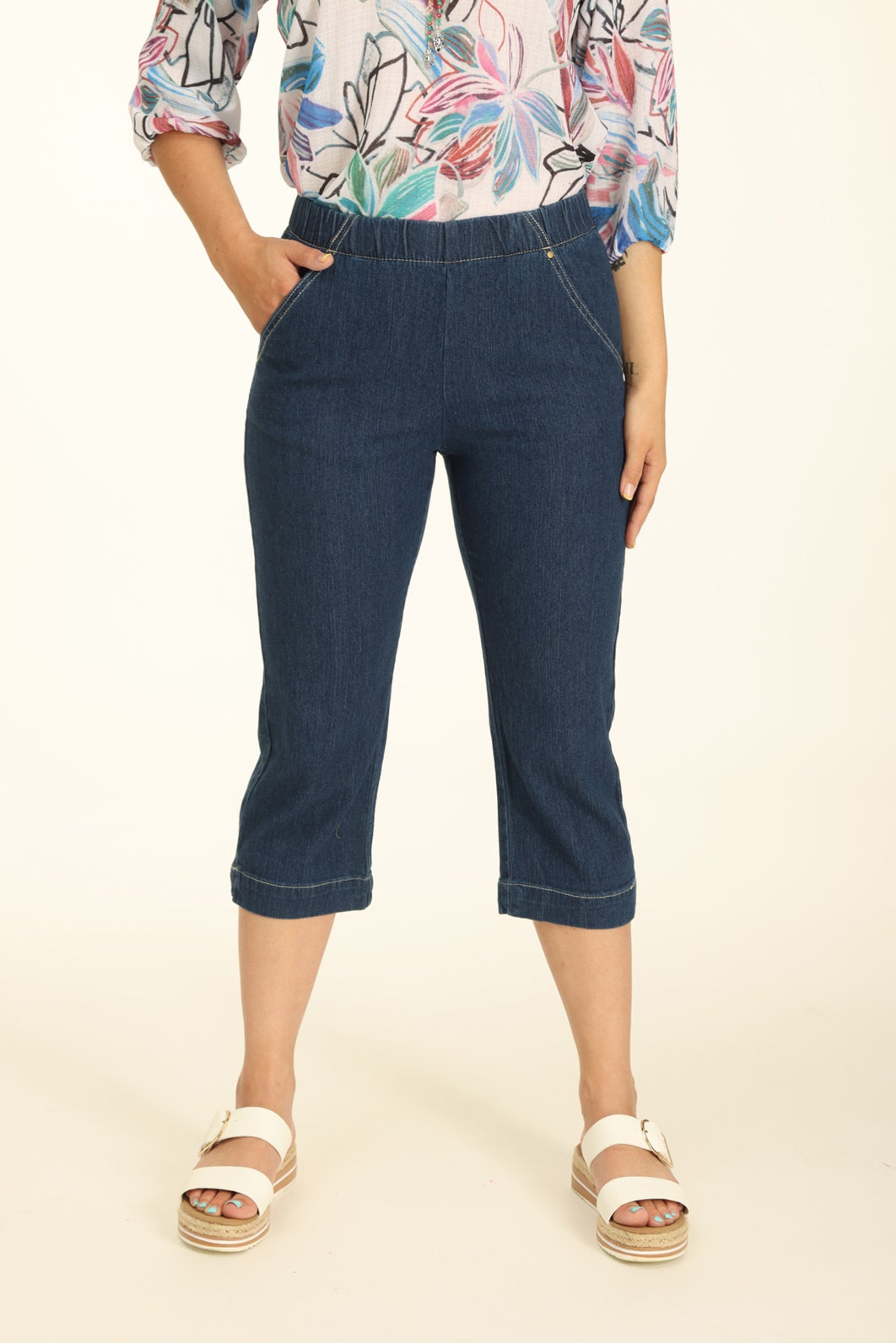 Signify Denim Mid Calf Jean in Blue