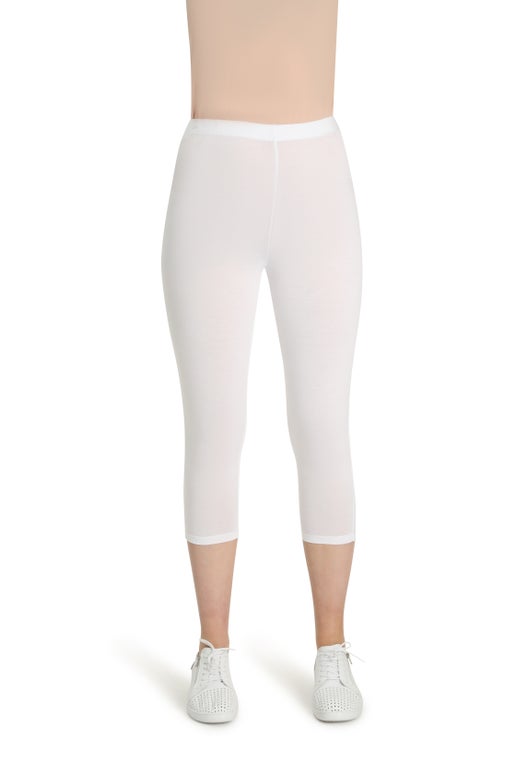 Mid Waist White Cotton Leggings, Casual Wear, Slim Fit at Rs 399