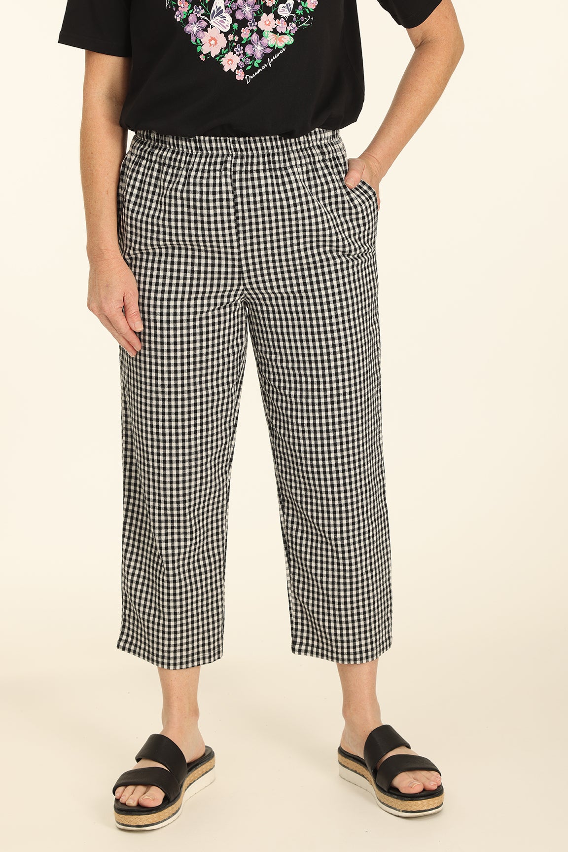 Golden Goose Women's Minori Pants - Navy White Check | Coggles