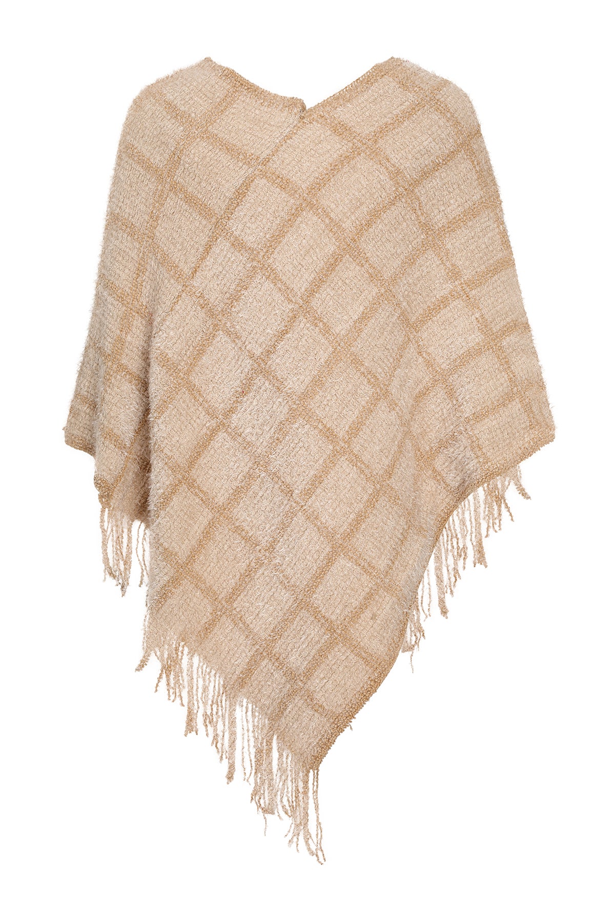 Knit Layer Poncho in Natural | Caroline Eve