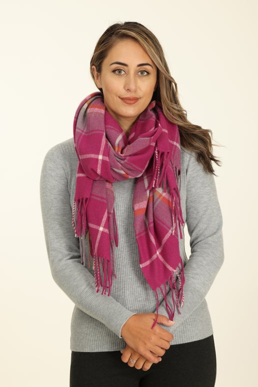 Winter Accessories Scarf in Pink | Caroline Eve