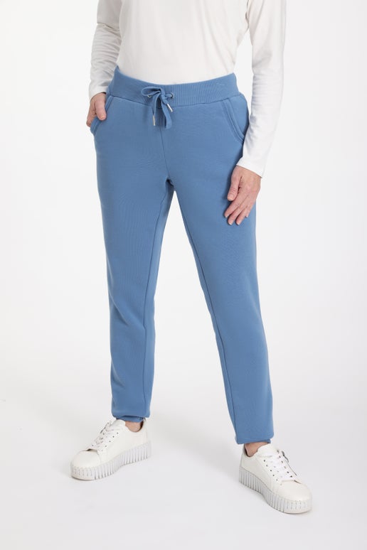 Brushed Fleece Short Pant in Blue | Caroline Eve