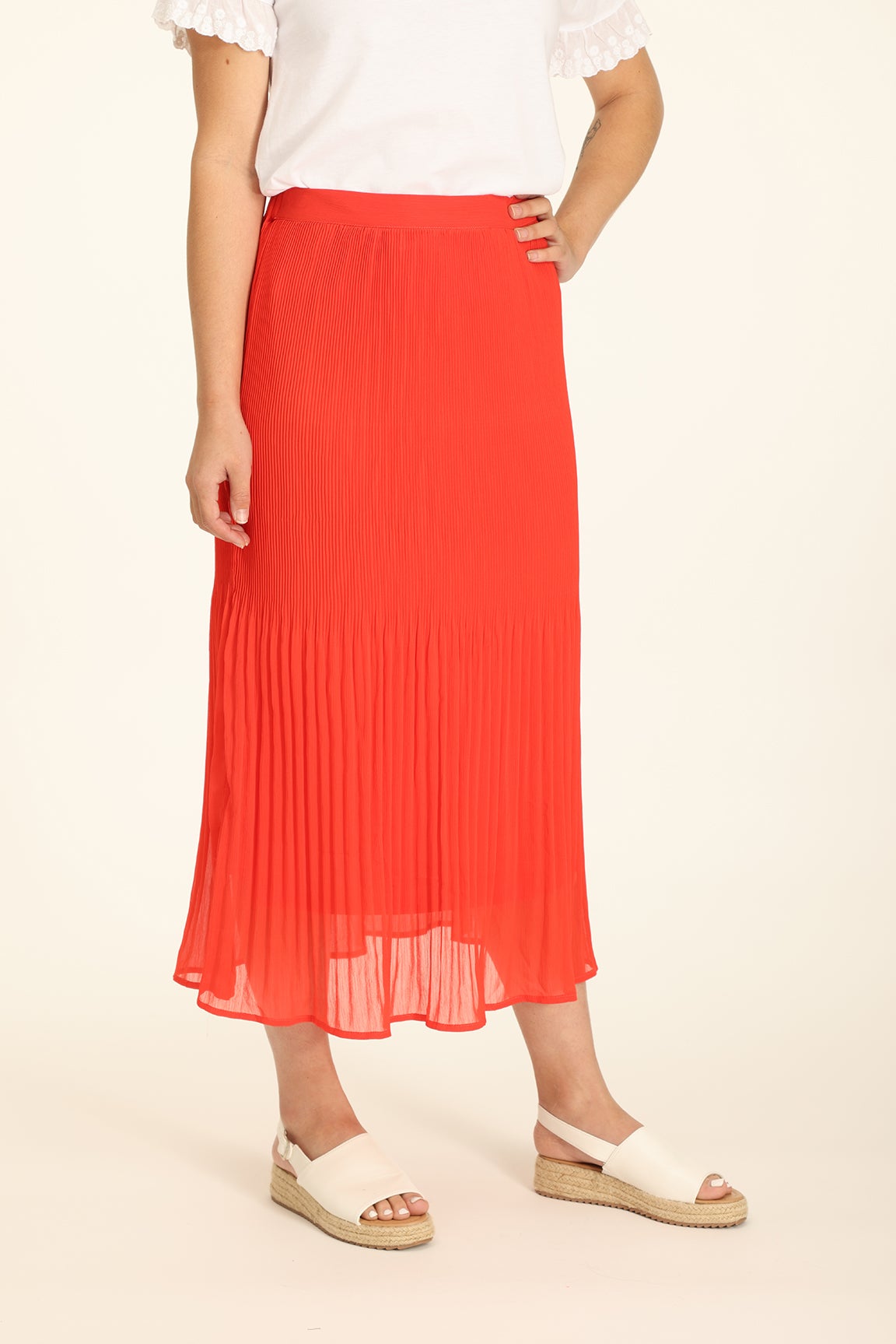 Chiffon sale coral skirt