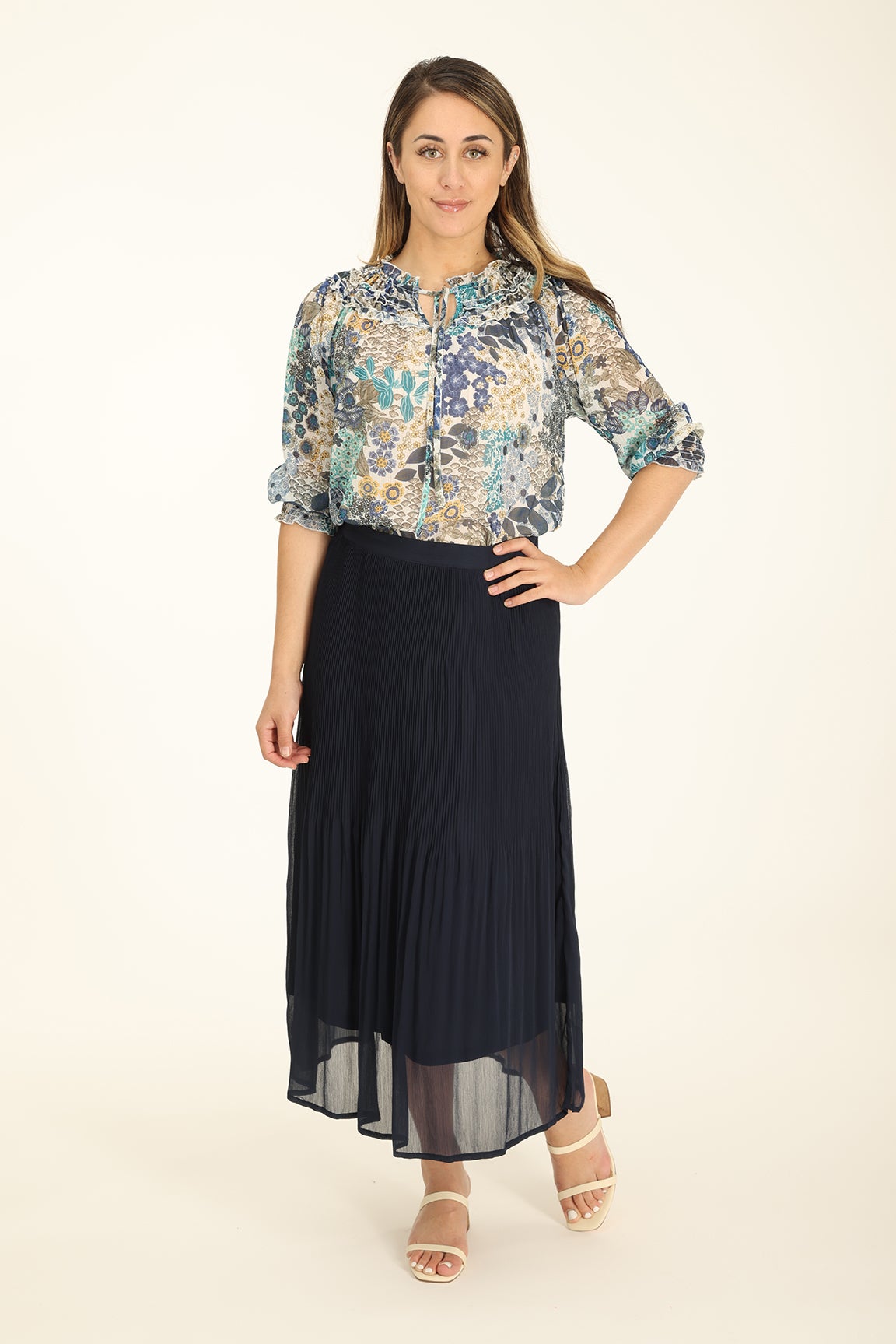 Navy pleated clearance skirt nz