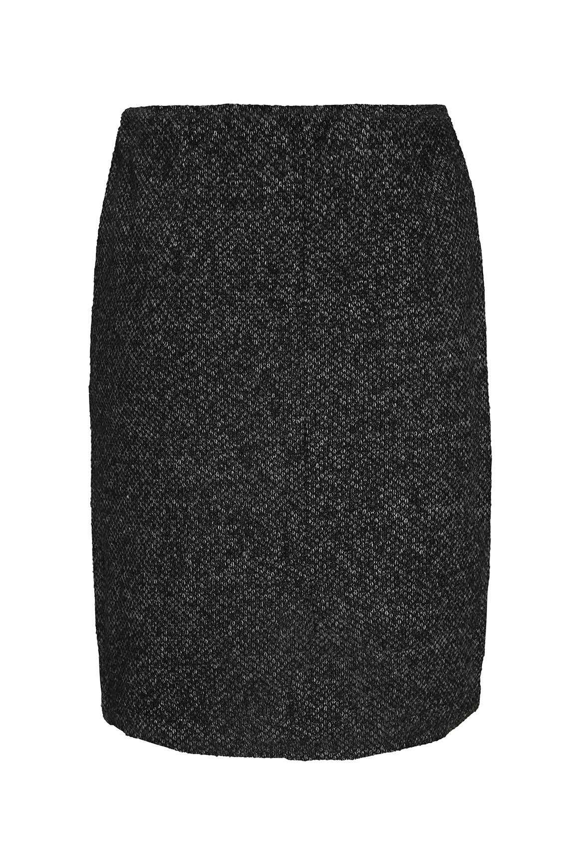 Boucle Knit Skirt in Silver Caroline Eve