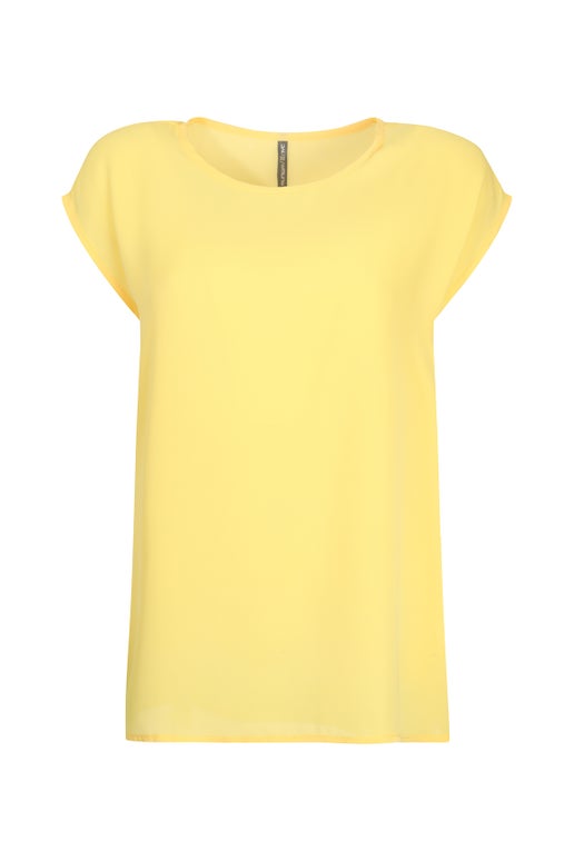Plain Chiffon Top in Yellow | Caroline Eve