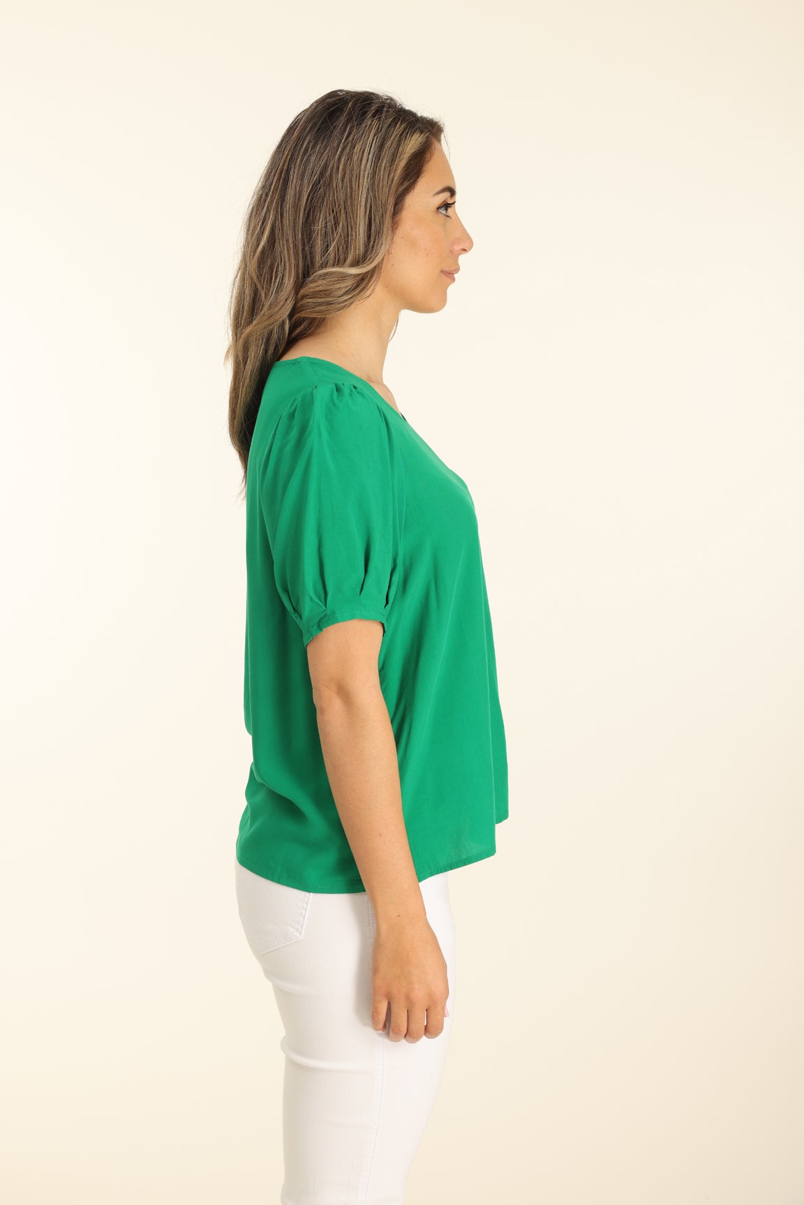 Plain Rayon Top in Green