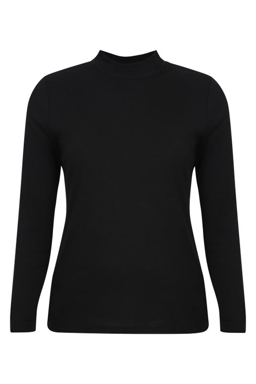 Plain Skivvies Turtle Neck Top in Black | Caroline Eve