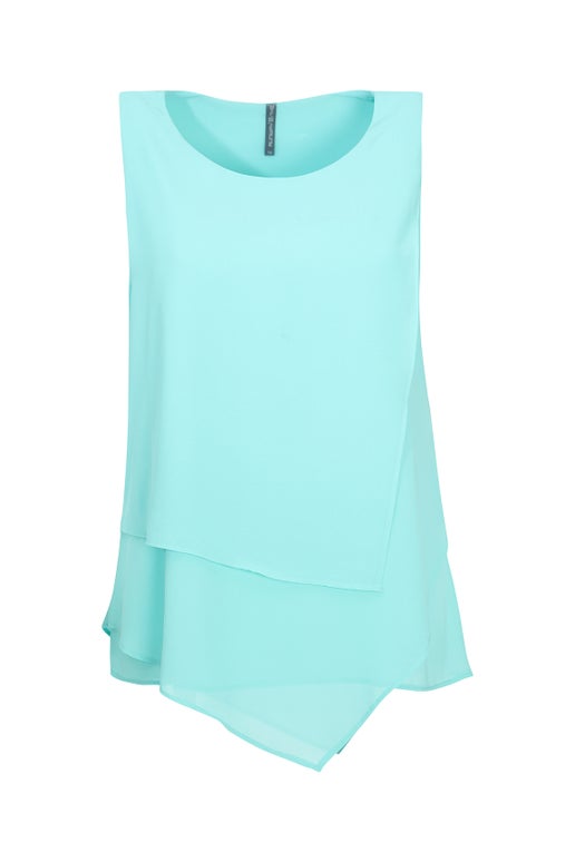 Plain Soft Chiffon Top in Jade | Caroline Eve