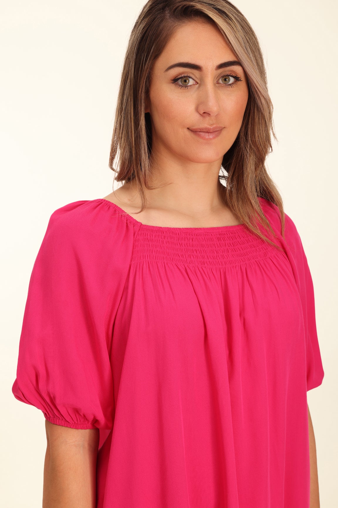 Plain Rayon Top in Pink